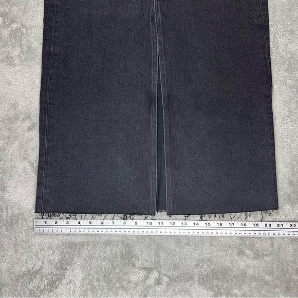 Pistola Alice Denim Midi Skirt Womens 28 Black Underground Evereve Raw Hem NWT - Picture 8 of 10